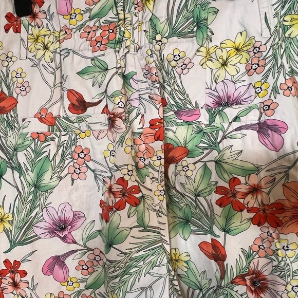 Zara Flower Pattern Coulotte Pant - Picture 5 of 5